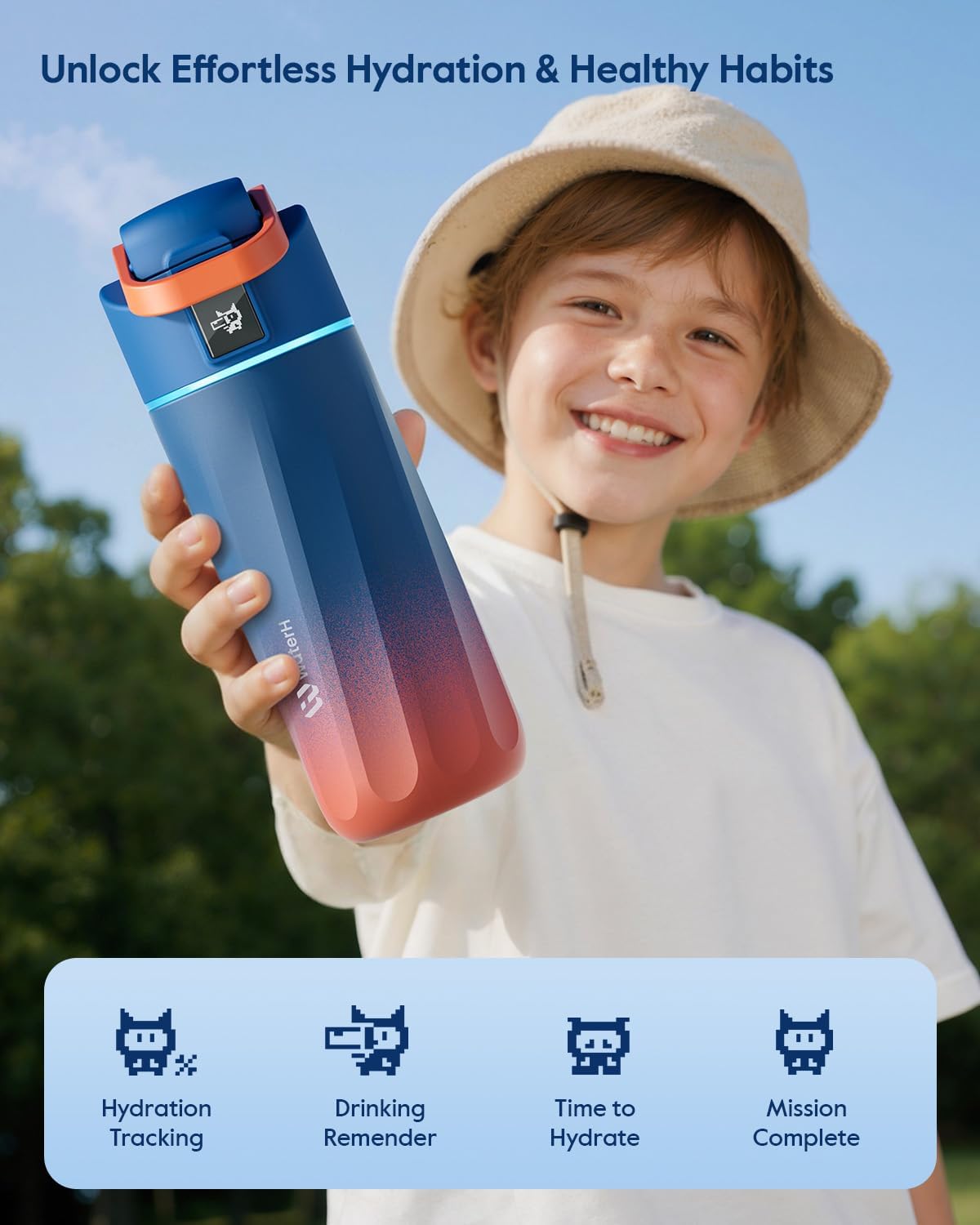 WATERH Boost - Botella de 32 oz Purple + Boost 16 oz Bottle Red Bundle