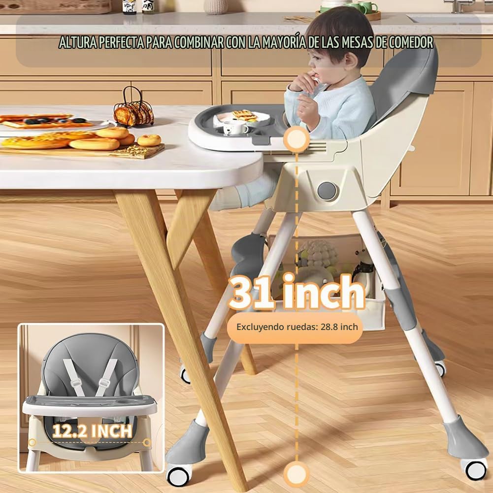 Sillas altas para bebés y niños, 4 en 1, silla alta para bebé conve...