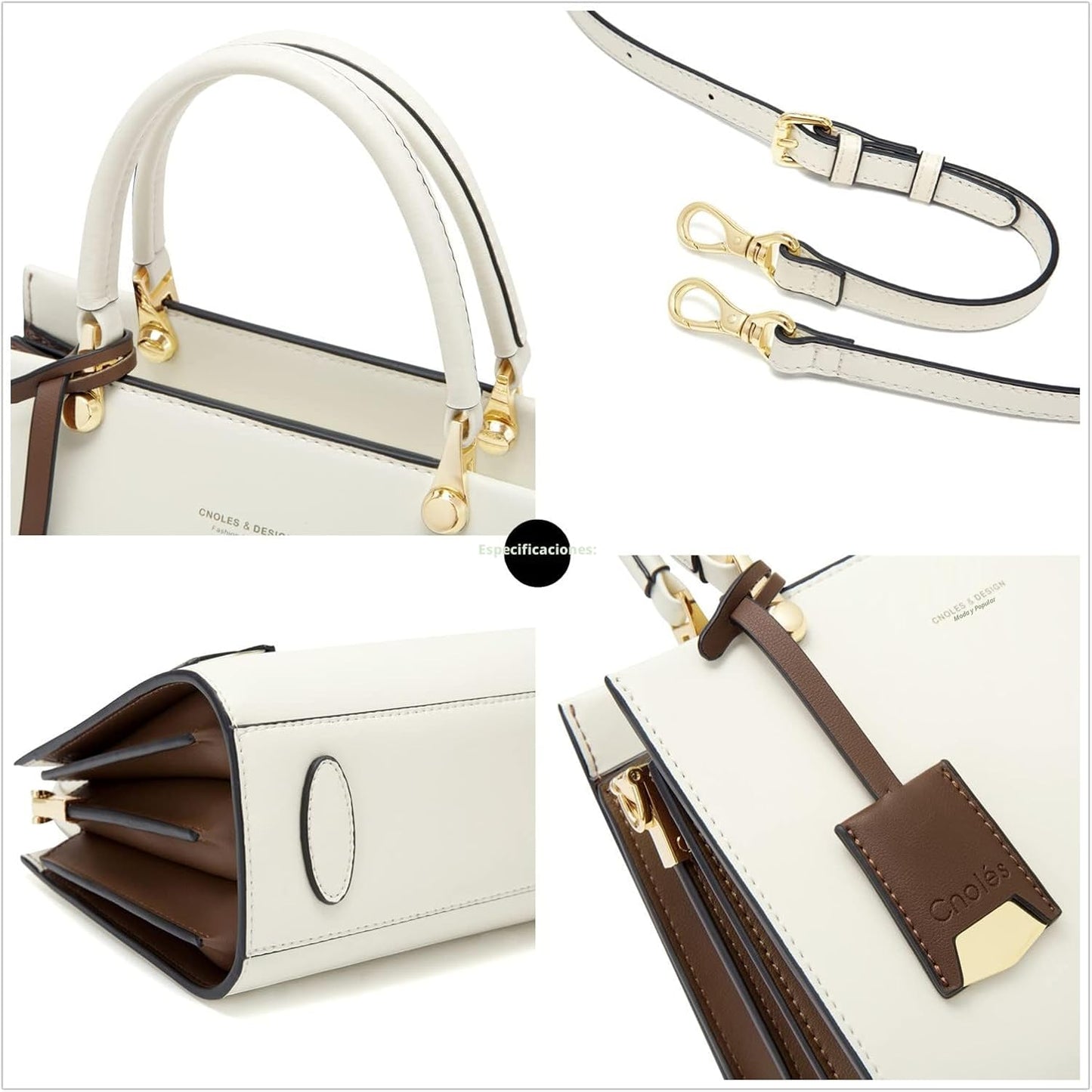 Cnoles Bolsos de mano para mujer, de gran capacidad, bolso de hombr...