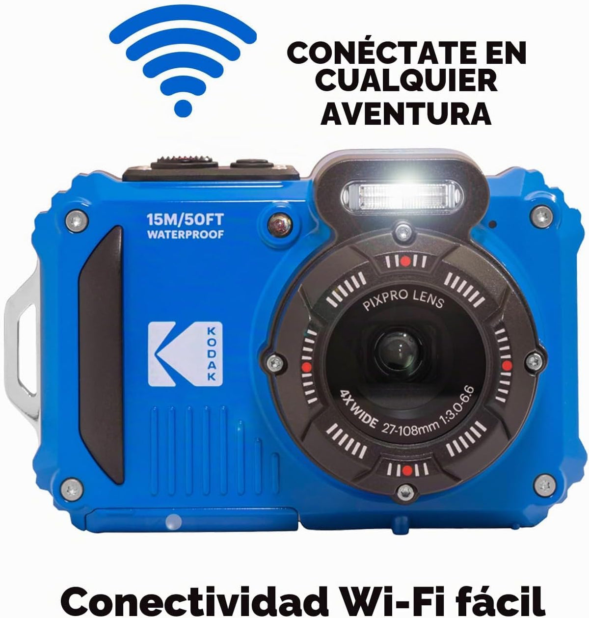 Cámara digital Kodak PIXPRO WPZ2 resistente, impermeable y a prueba...