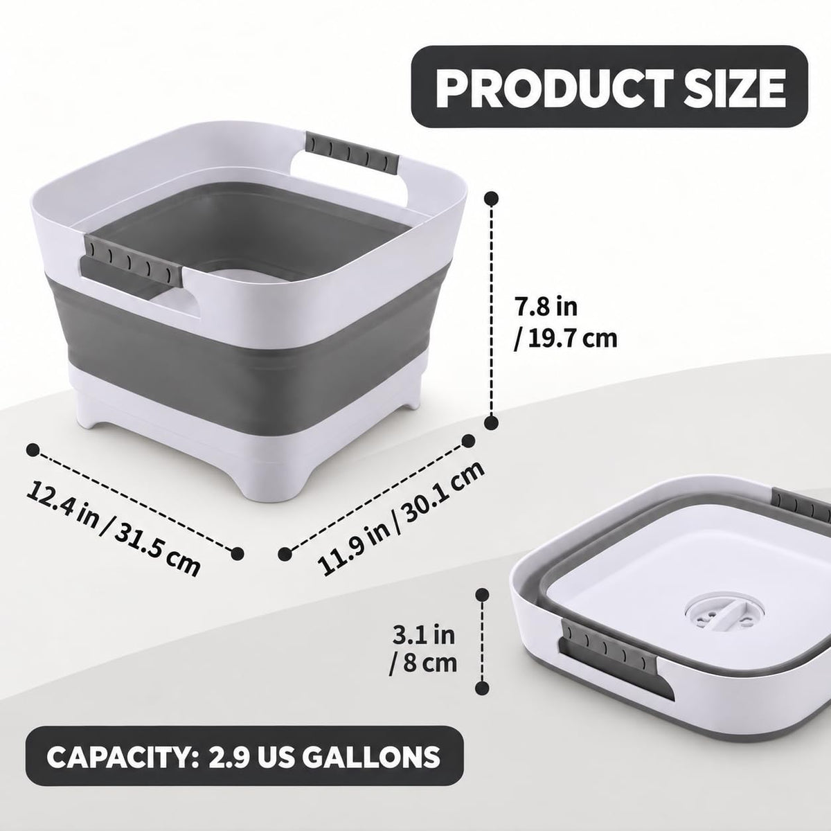 PandaEar - Lavabo plegable para biberones, 2.9 galones de EE. UU |...