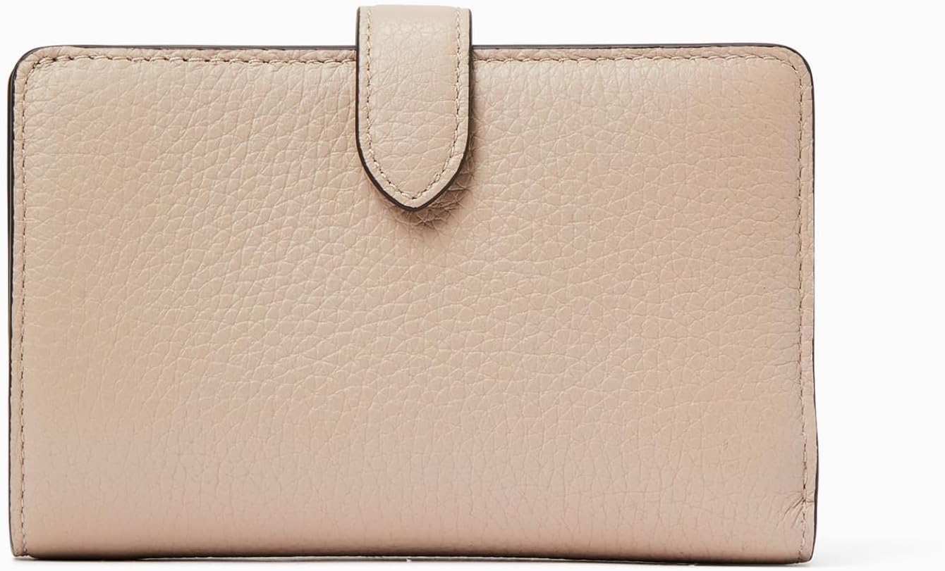 Kate Spade New York Leila - Cartera plegable compacta de piel granu...