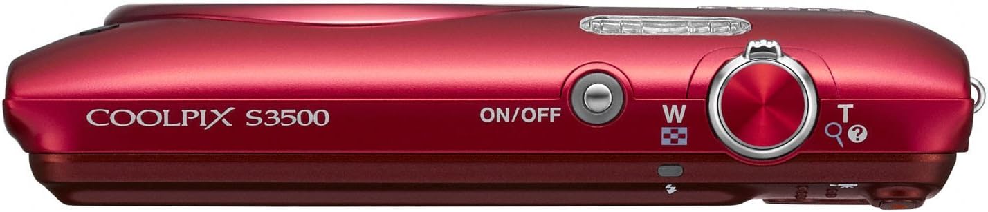 Nikon COOLPIX S3500 Cámara digital de 20,1 MP con zoom 7x (rojo) (M...
