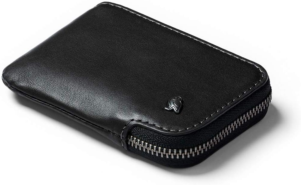 Bellroy - Tarjetero (pequeña cartera de cuero con cremallera, con c...