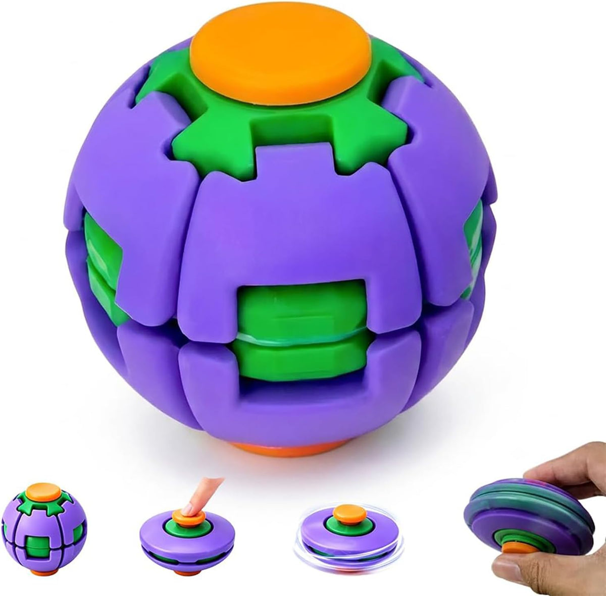 Fidget Spinner Impreso 3D Presione para Girar Bola de Estrés Sensor...