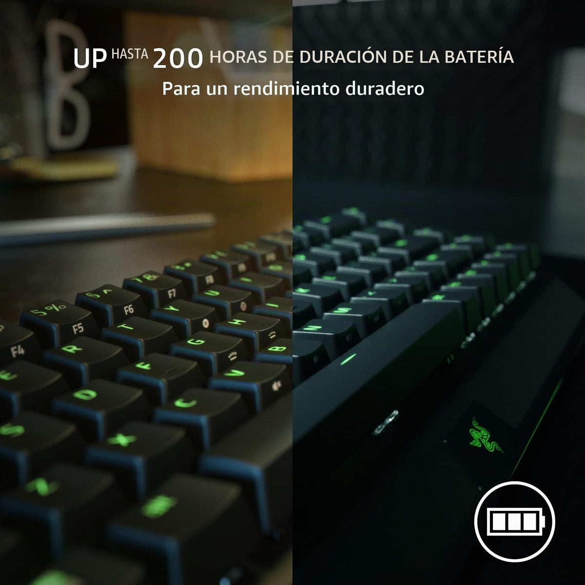 Razer BlackWidow V3 Mini Teclado mecánico inalámbrico para juegos |...