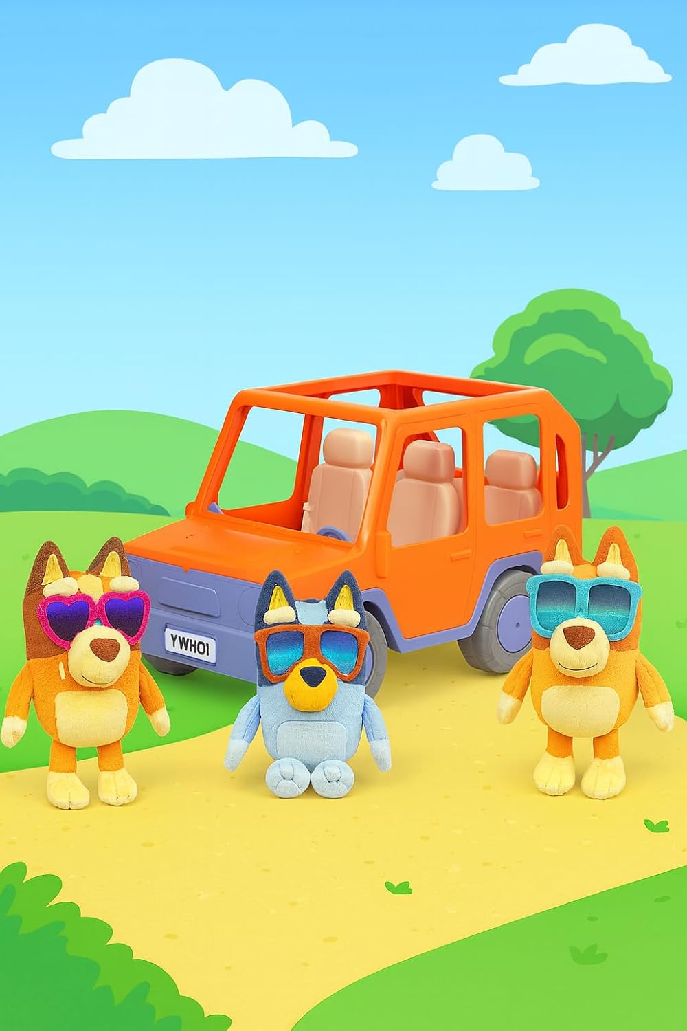 Bluey Big Heeler 4WD - Coche de juguete, bingo y chile | Coche de g...