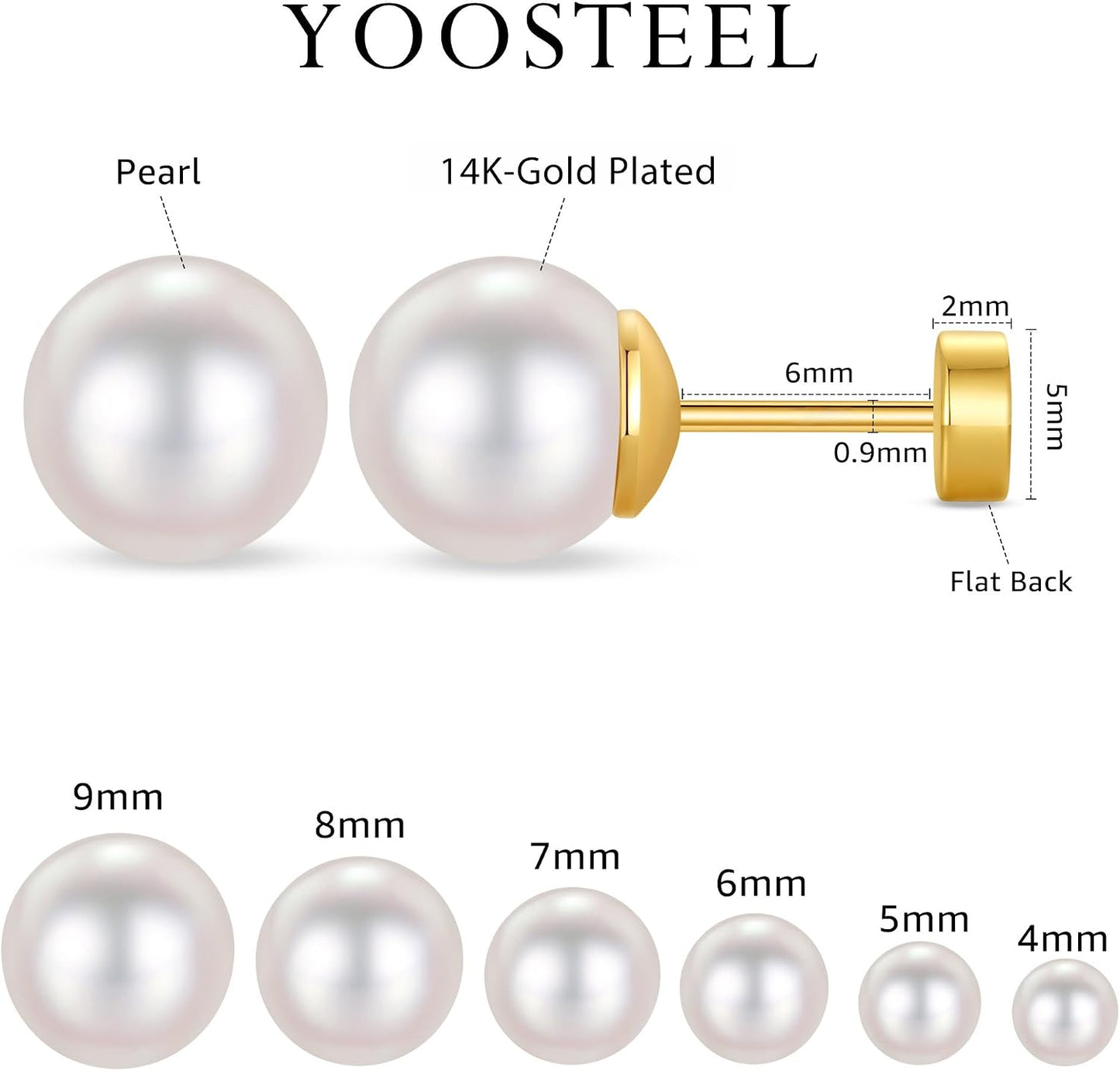 Yoosteel Pendientes de poste de plata de ley 925 hipoalergénicos pa...