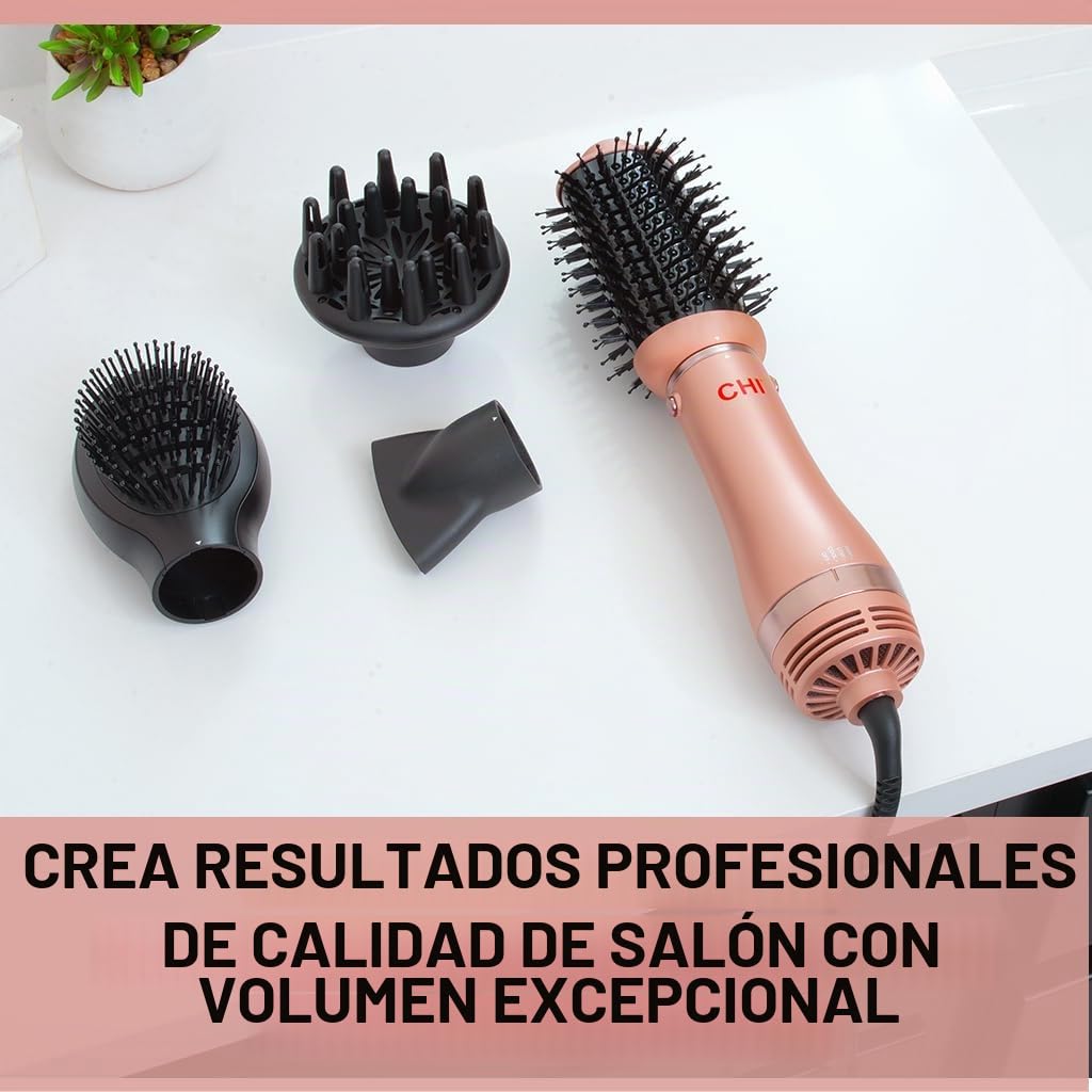 CHI Volumizer Cepillo soplador 4 en 1, secador de pelo para cabello...