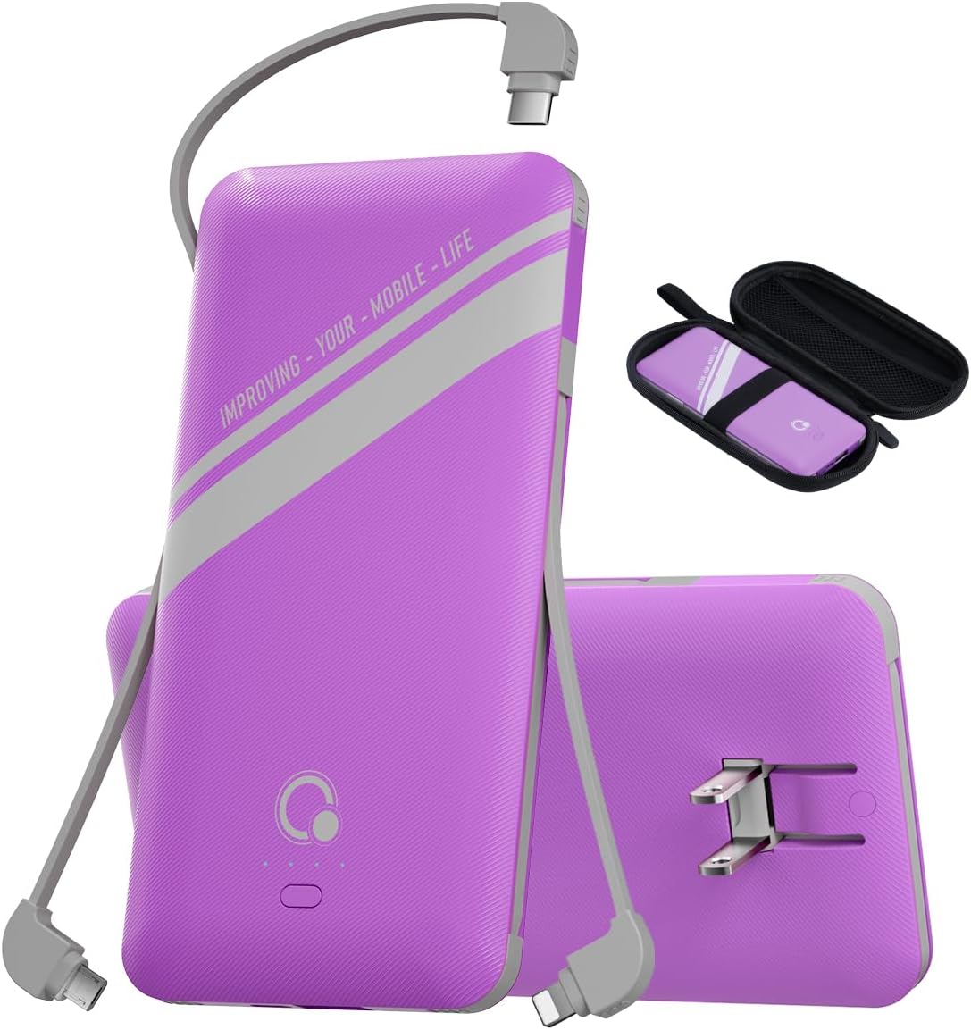 Cargador portátil Q Slim de 10000 mAh, batería externa de 4 salidas...