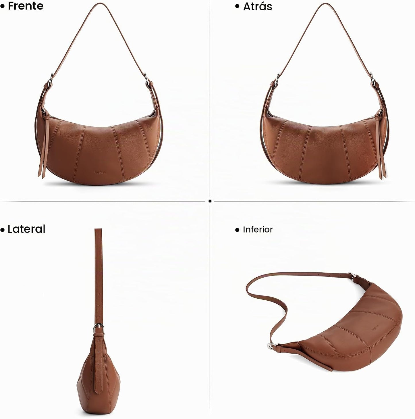 befen Bolsos cruzados de cuero genuino para mujer con bloqueo Rfid,...