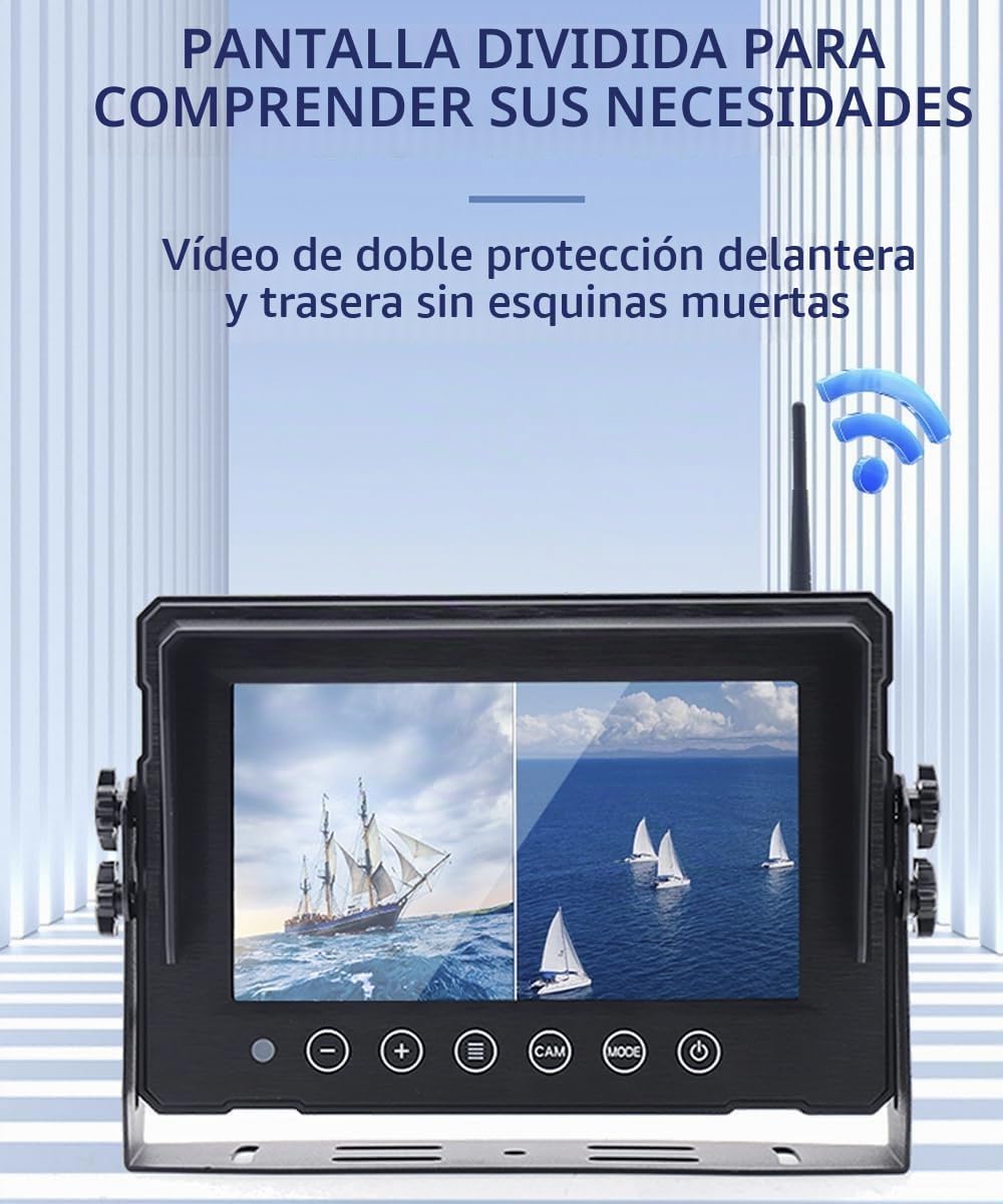 Digital inalámbrico 7" monitor carretilla elevadora cámara de v...
