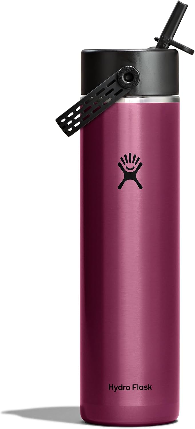Hydro Flask Tapa de popote ancha y ligera de 32 onzas, botella de a...
