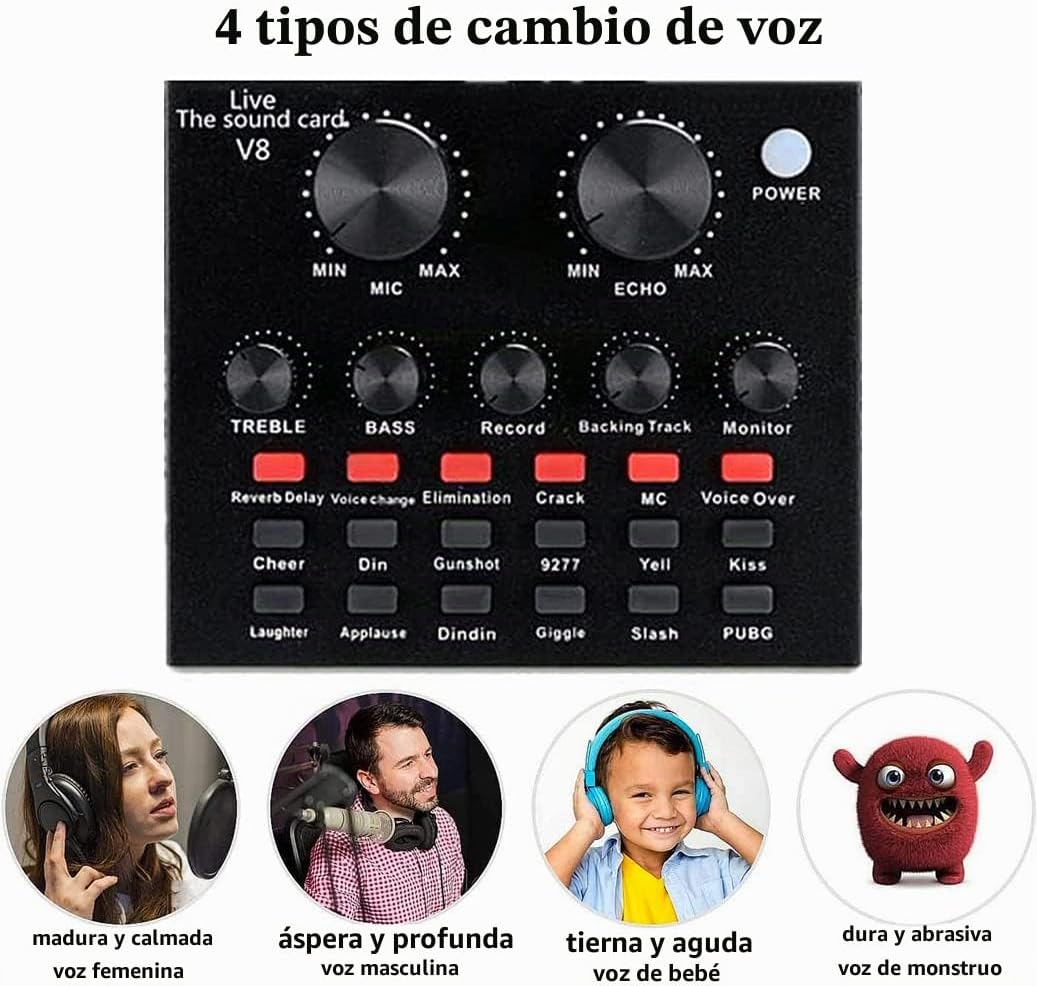 Paquete de Equipo de Podcast, Paquete de Estudio de Grabación BM-80...