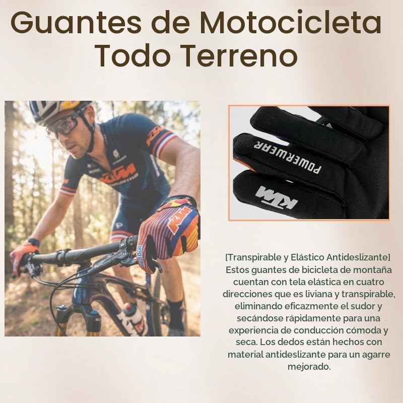 TATACLEA Guantes para motocicleta todoterreno, bicicleta de tierra,...