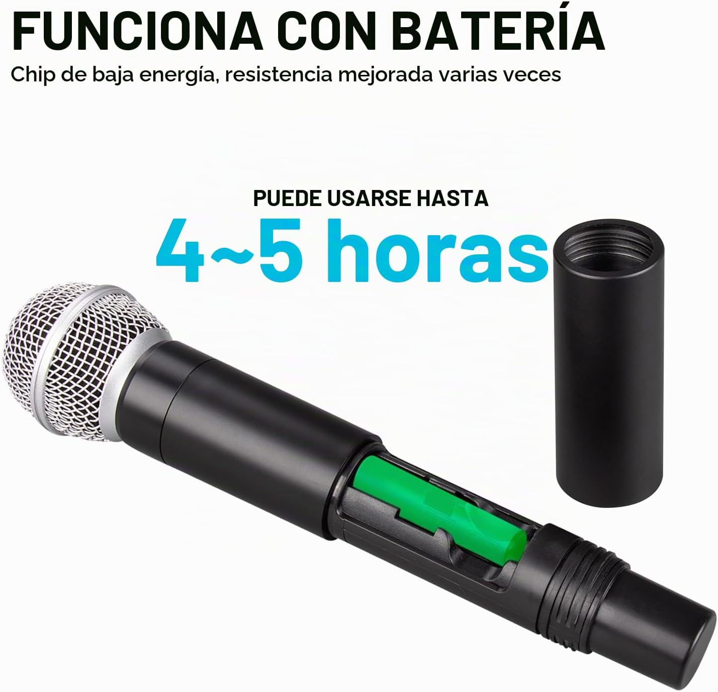 D Debra Sistema de micrófono inalámbrico UHF UBR-102 con micrófonos...