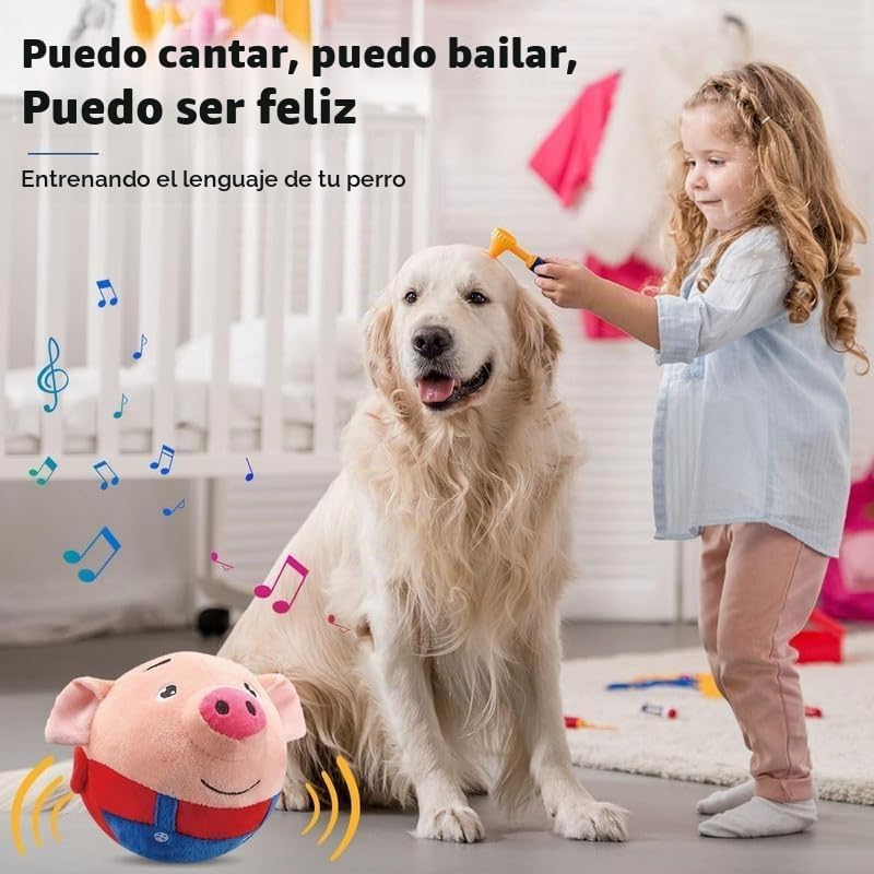 Geojec Juguetes interactivos para perros, juguetes chirriantes para...