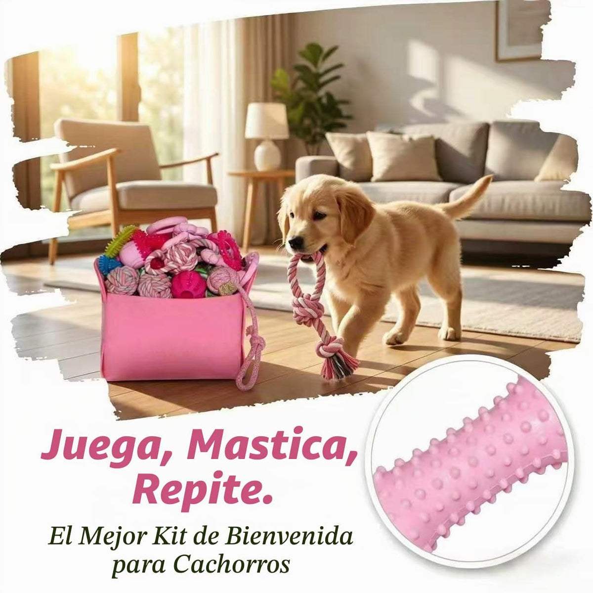 Paquete de 20 juguetes masticables para dentición para perros peque...