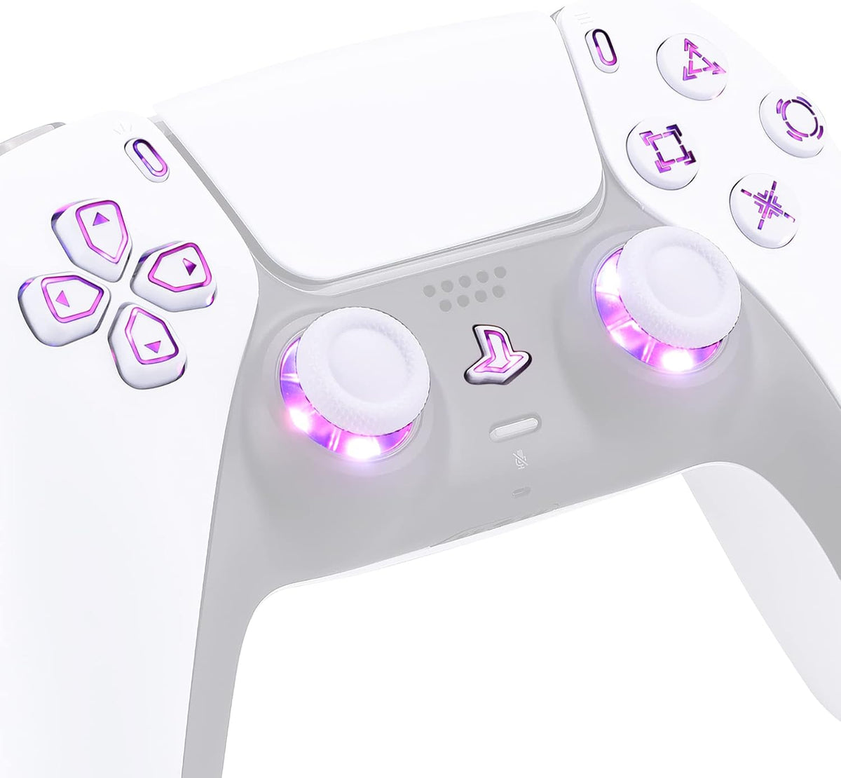 eXtremeRate Blanco Símbolos Clásicos D-pad Thumbstick Compartir Opc...