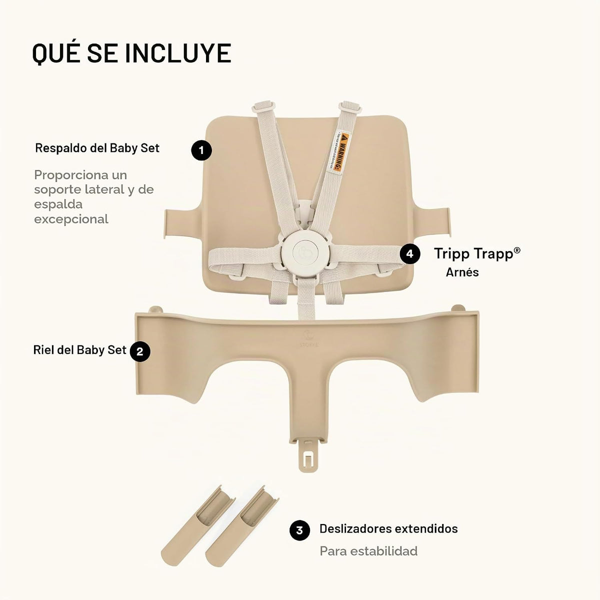 Stokke Tripp Trapp Juego para Bebé, Edades 6-36 Meses, Gris Torment...