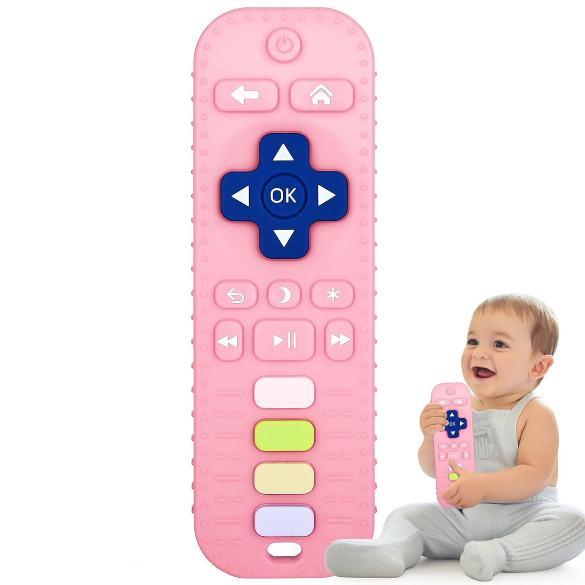 Fu Store Juguetes de Dentición de Silicona para 0-12 Meses 3-24 Mes...