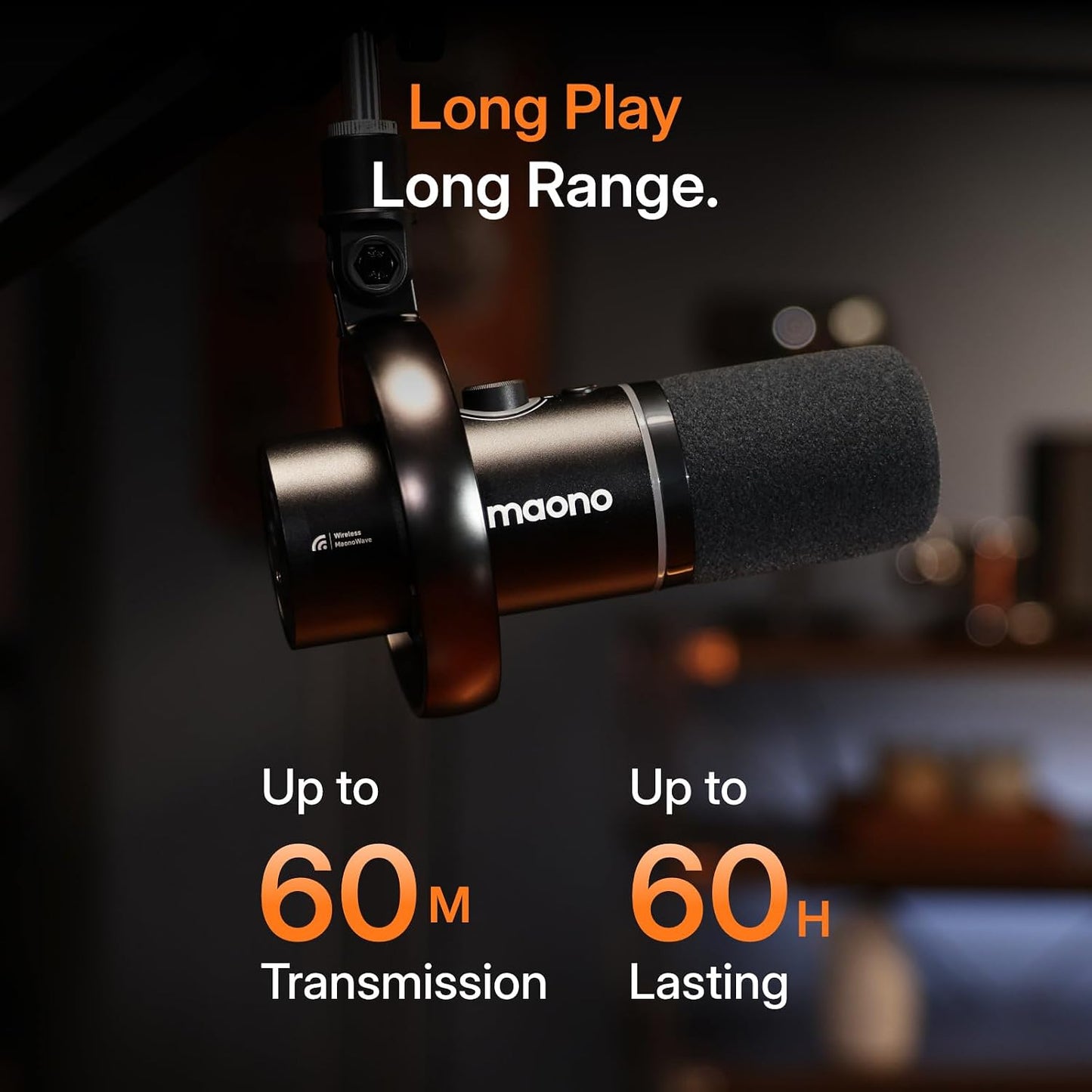 MAONO PD200W Micrófono inalámbrico híbrido para podcast para PC, mi...