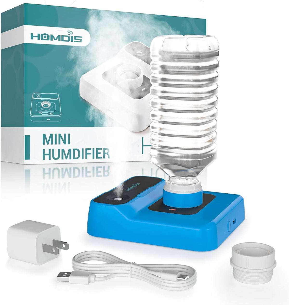 HOMDIS Humidificador de viaje, pequeño humidificador portátil para...
