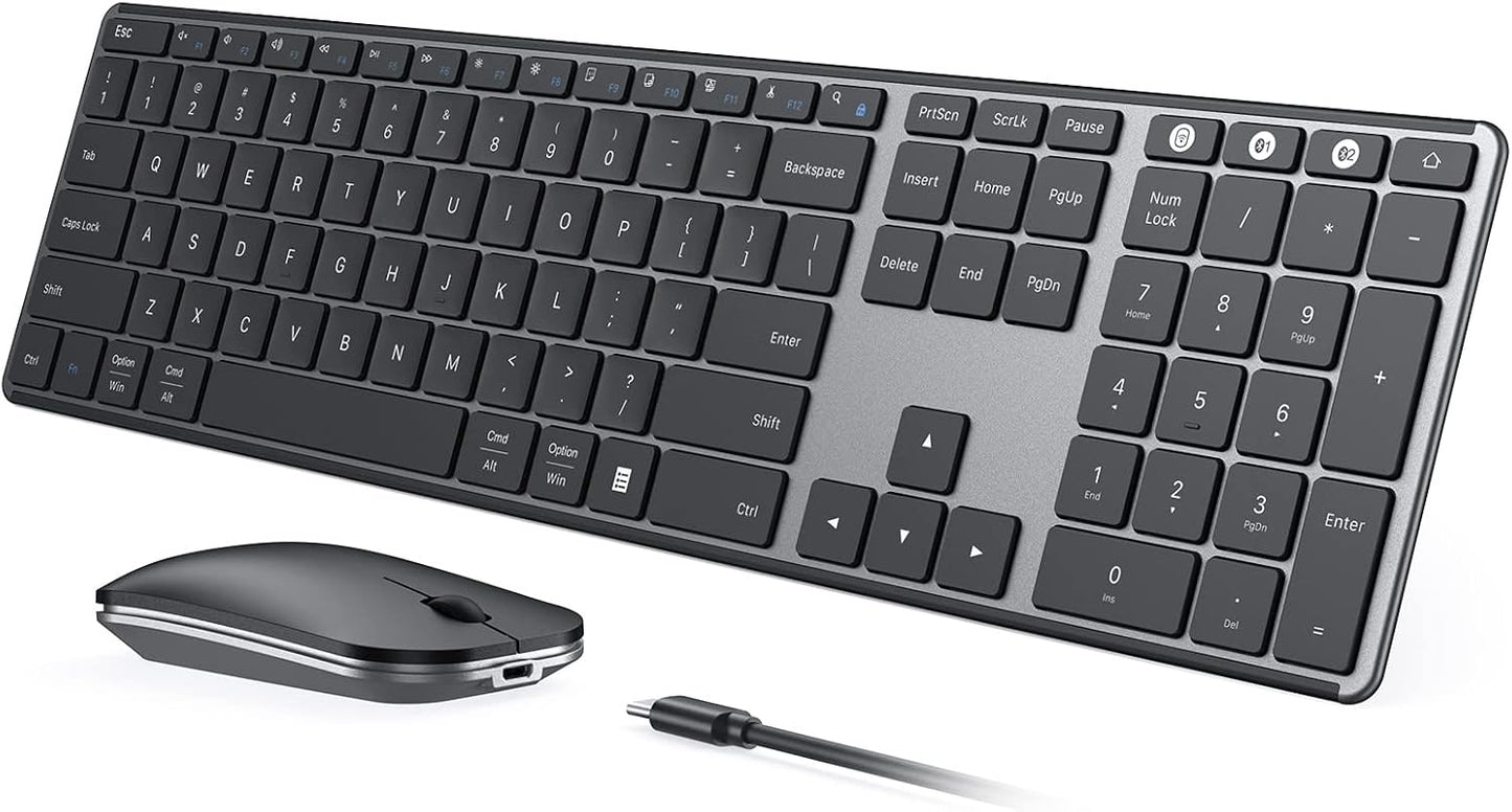 Seenda Combo de Teclado y Ratón Inalámbrico Bluetooth, SKM64-3 Tecl...