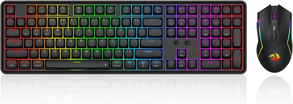 Redragon S163 - Combo de teclado y mouse para juegos Wilreess de 3...