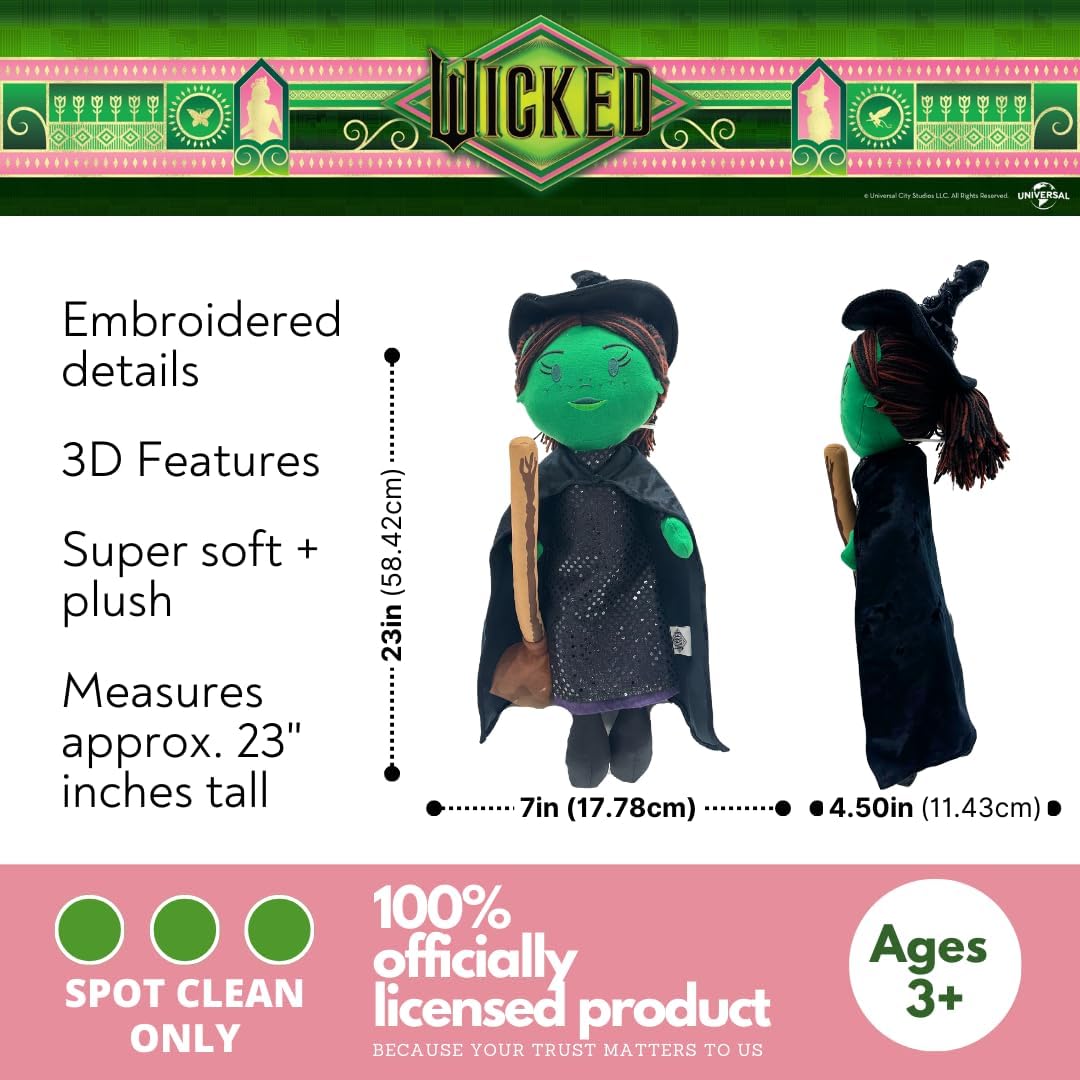 Almohada de Peluche Abrazable de la Bruja Elphaba de la Película Wi...