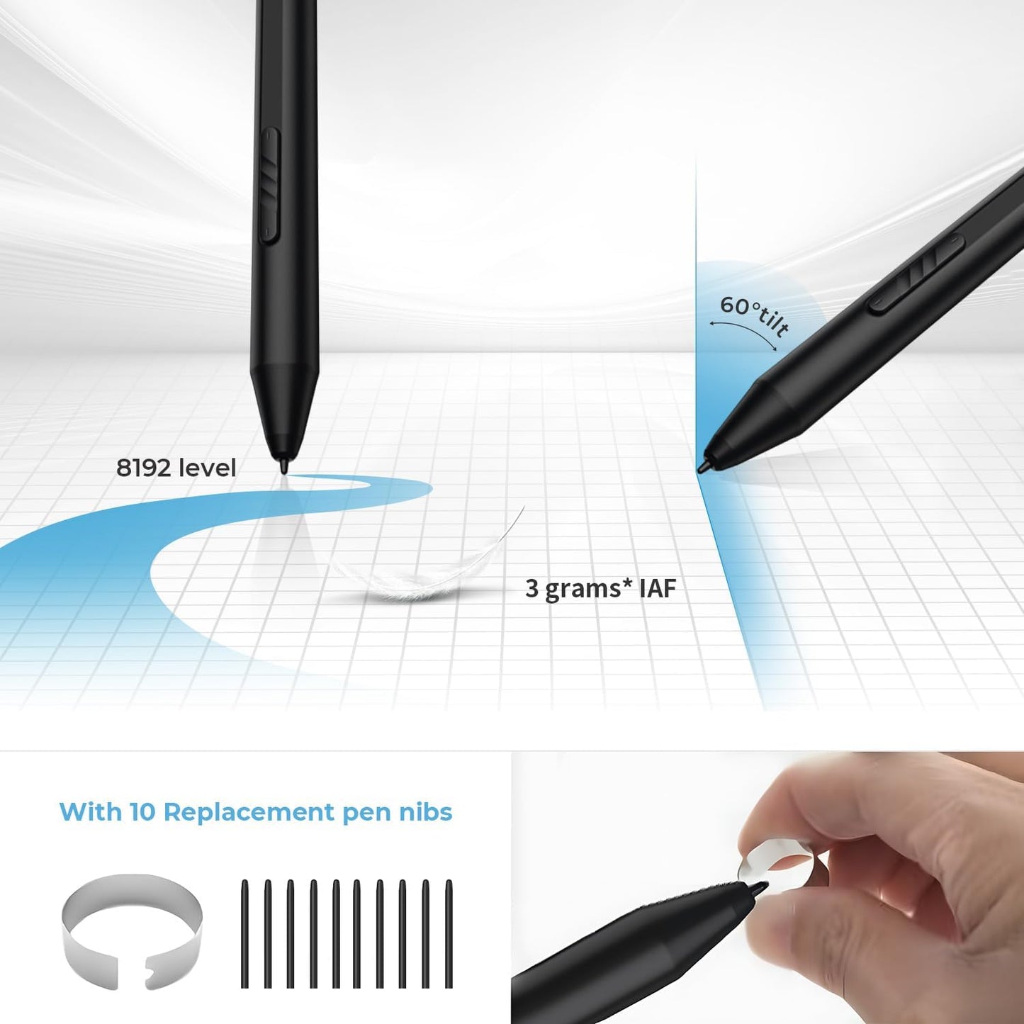 XPPen Deco LW Tableta de Dibujo Inalámbrica - Tableta Gráfica Bluet...