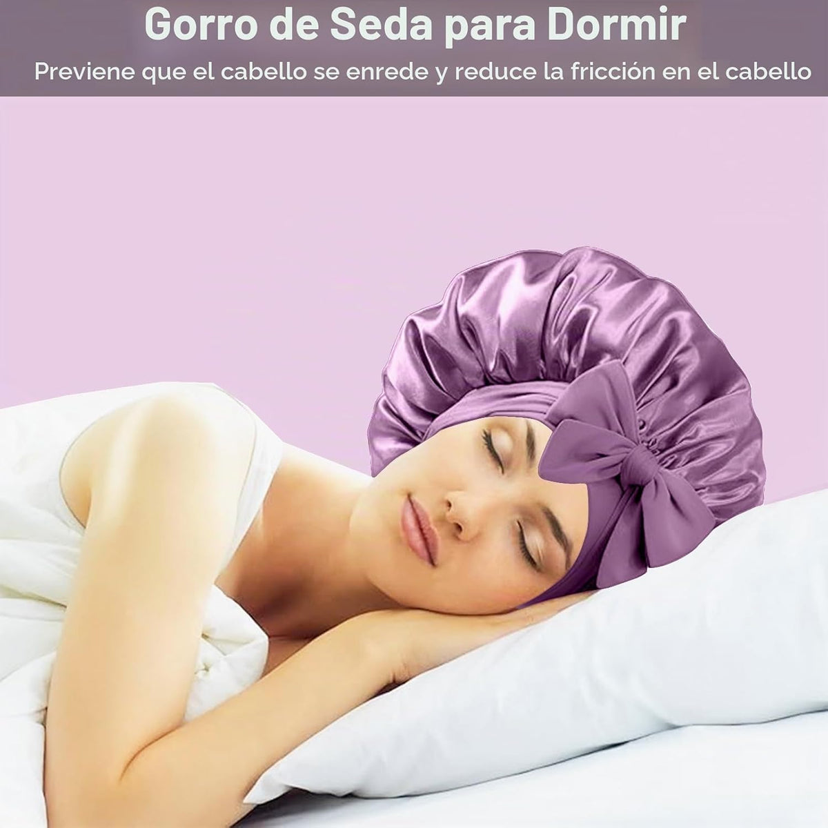 2 piezas de gorro de seda satinada para dormir para mujeres, gorro...