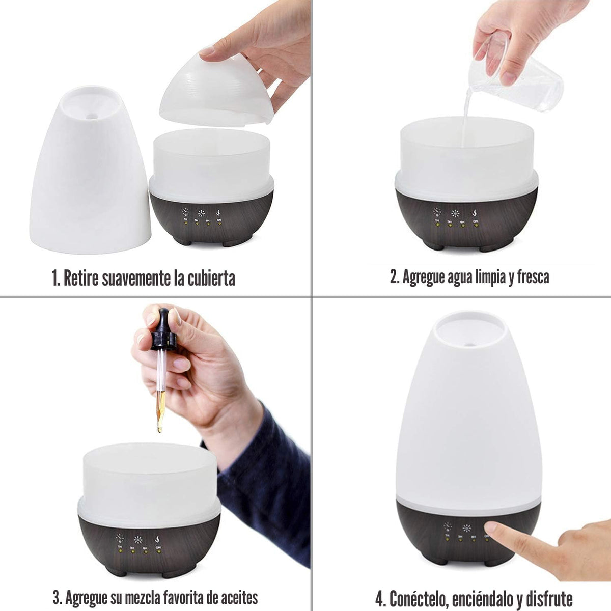 HealthSmart - Difusor de aceite esencial de 500 ML para habitacione...
