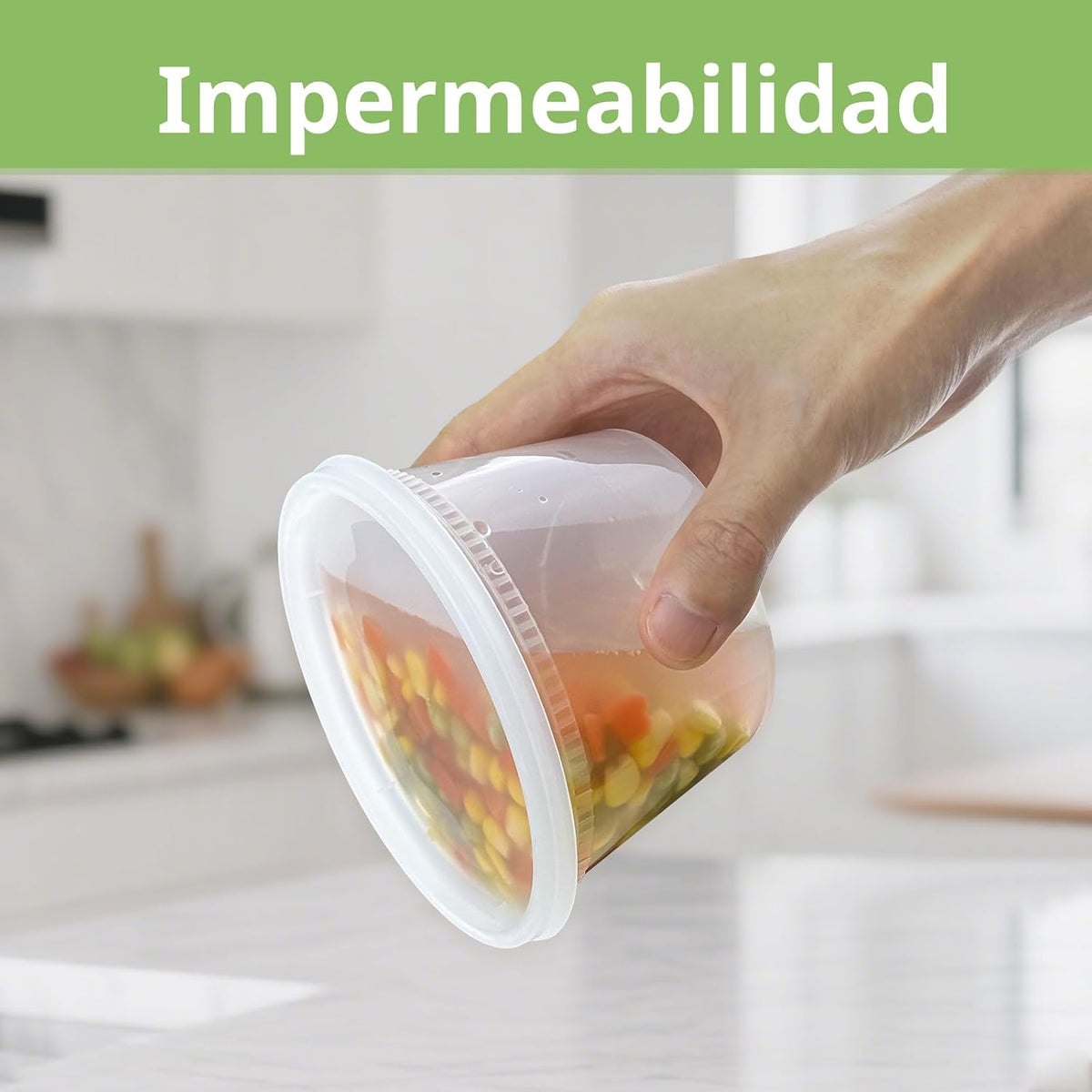 Dipoo 60 juegos (120 piezas) recipientes Deli con tapas de 16 oz, r...