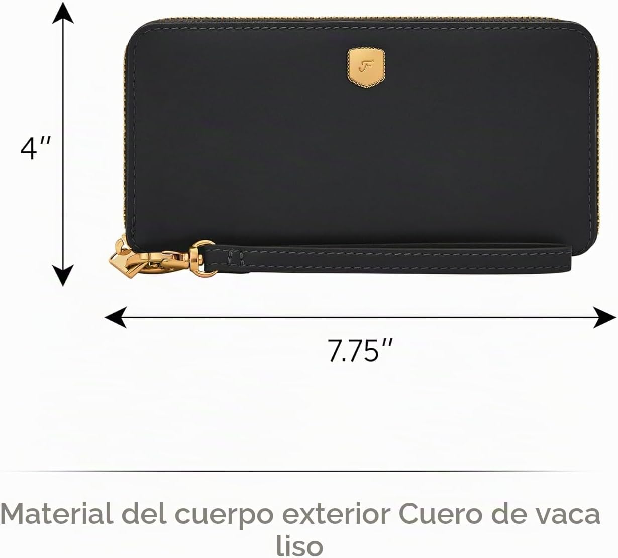 Fossil Lennox - Cartera de piel con cremallera alrededor para mujer...