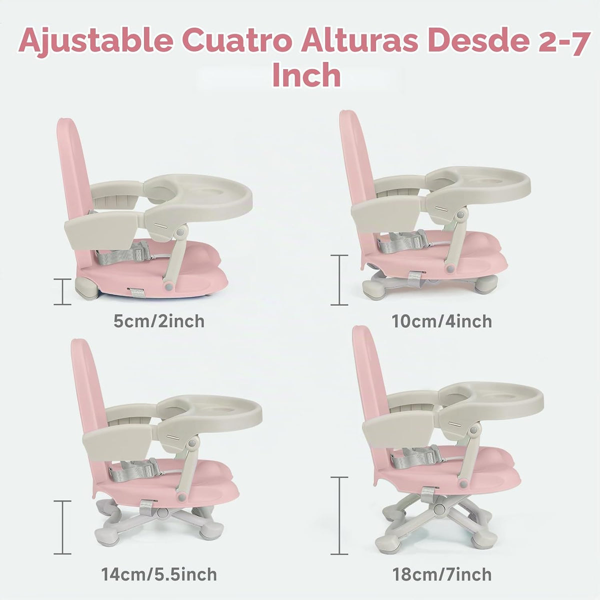 YOLEO Silla alta para bebé, asiento elevador para mesa de comedor,...
