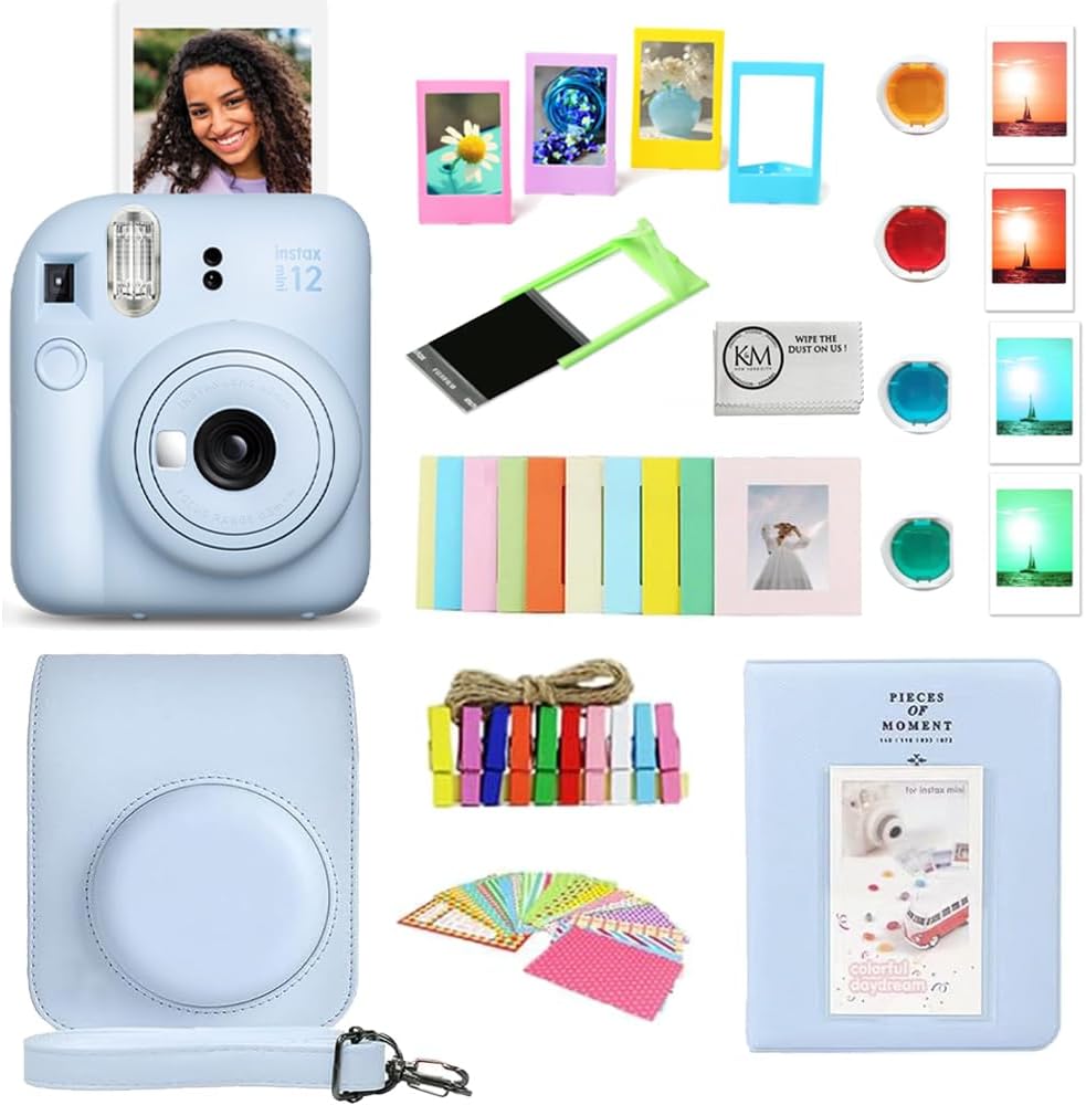 FUJIFILM INSTAX Mini 12 Cámara de película instantánea | Azul paste...