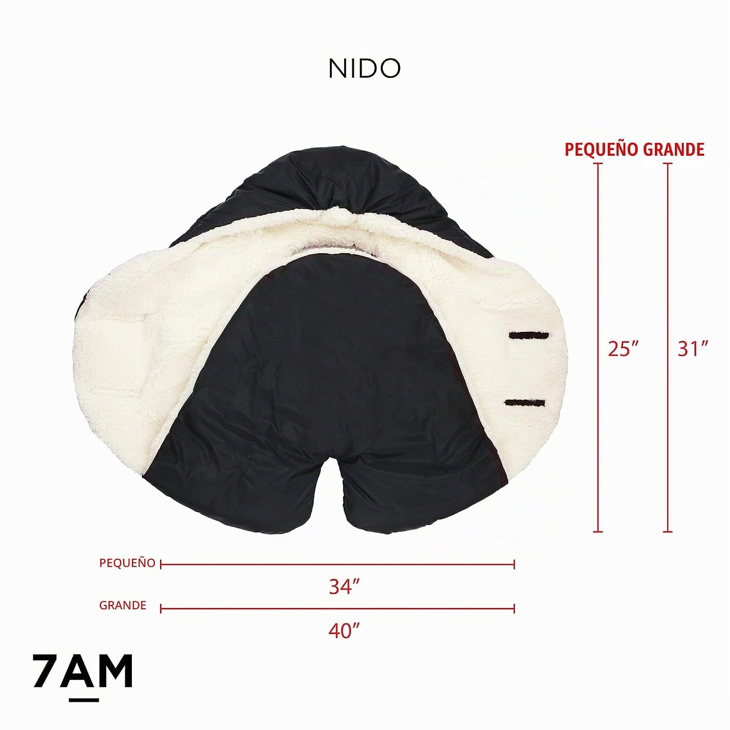 Cubierta de asiento para bebe Nido 7 A M. ENFANT, Negro