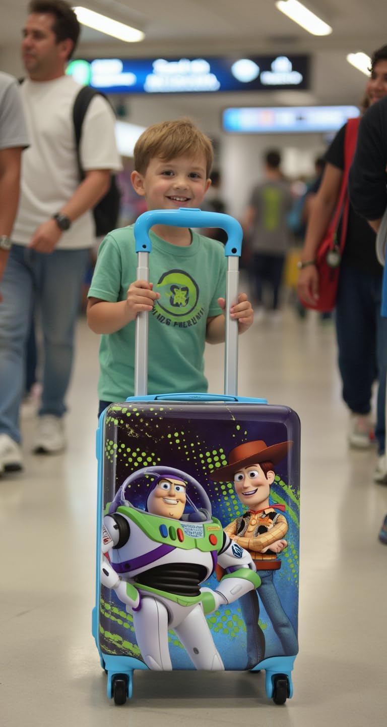 Disney Toy Story - Maleta rígida de 20 pulgadas, Woody Buzz linda y...
