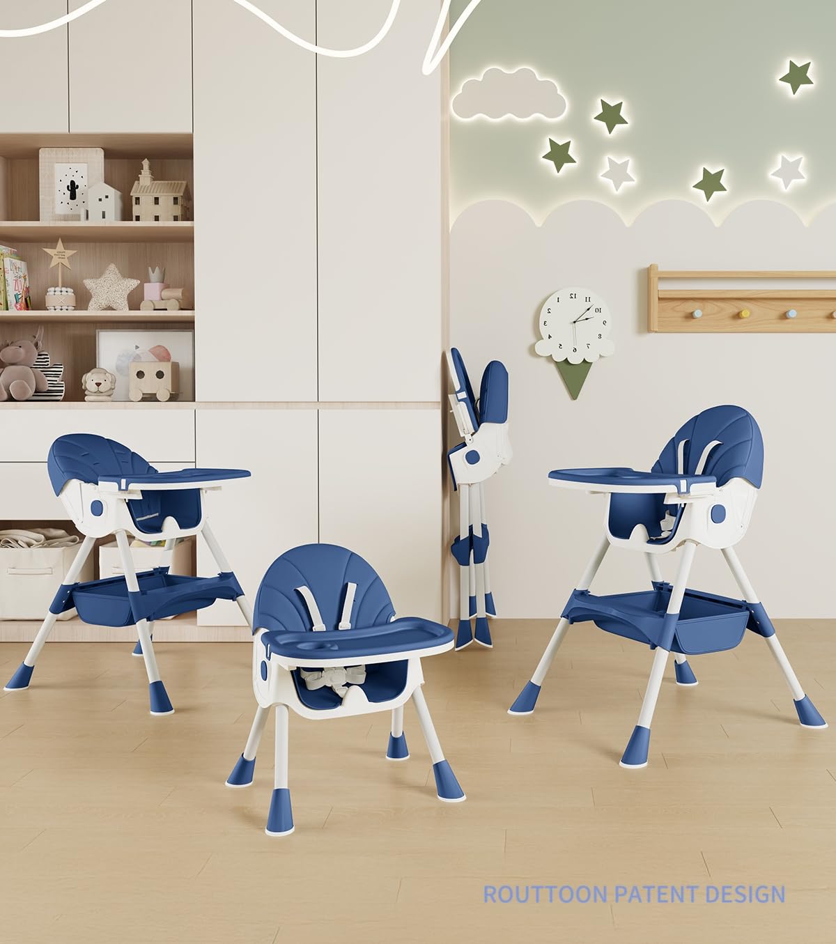 Silla alta para bebé, sillas altas 5 en 1 para bebés y niños pequeñ...