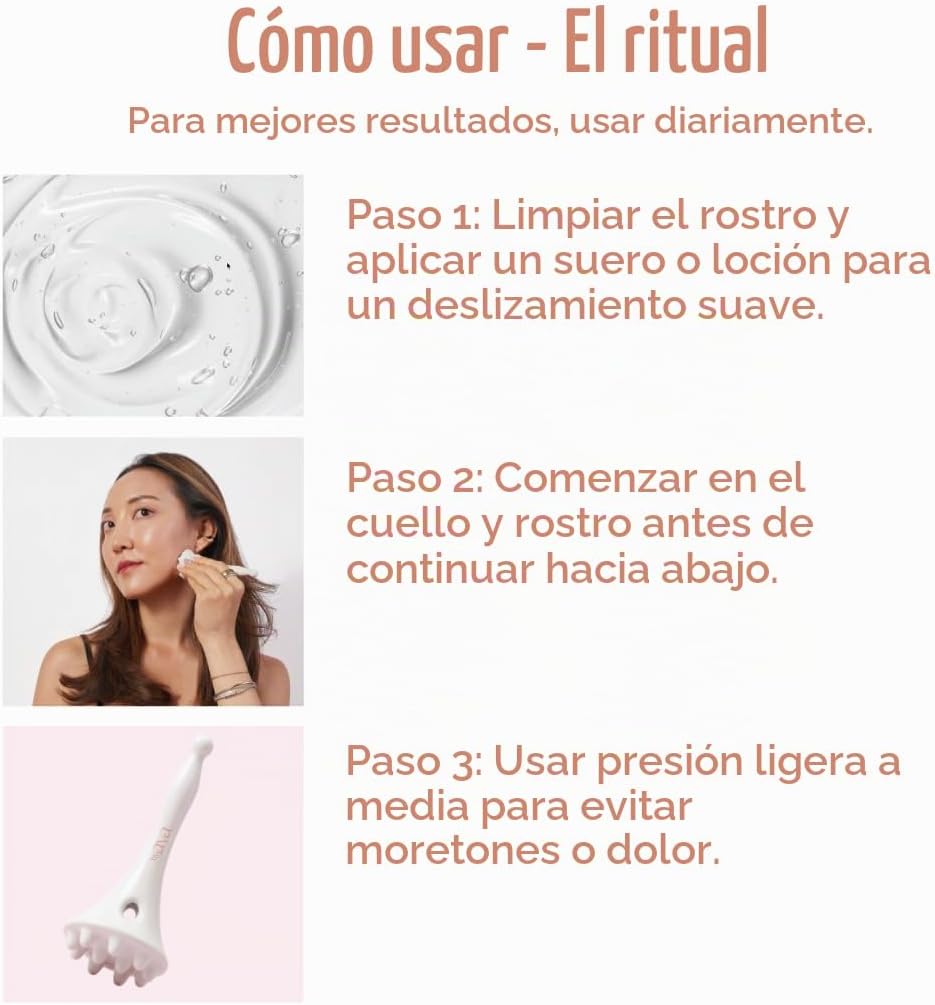 byAVA Masajeador facial y cuero cabelludo Gua Sha, herramienta de c...