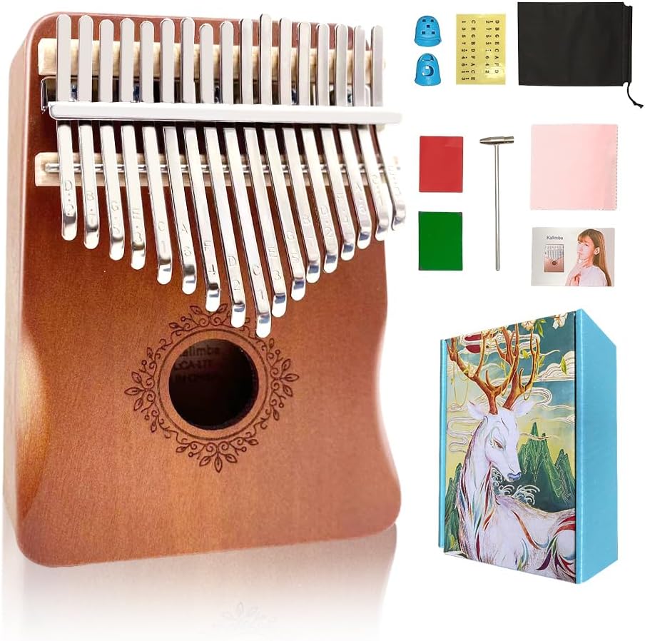 ModouString Kalimba - Piano de pulgar de 17 teclas para adultos, pi...