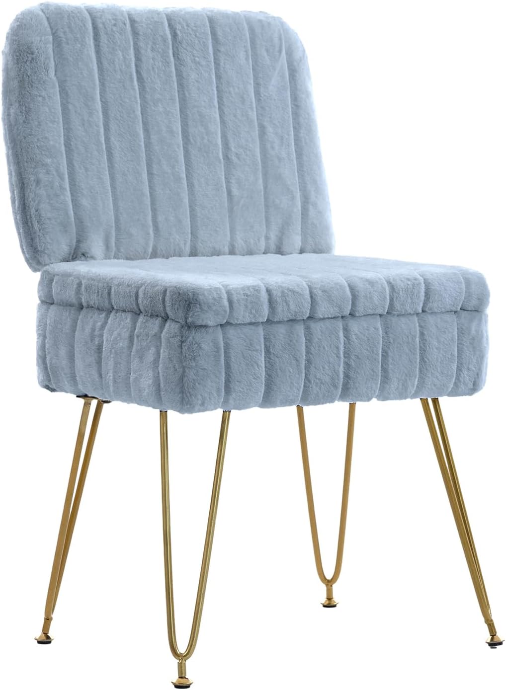 Manyday Silla de tocador con almacenamiento, cómoda otomana con res...
