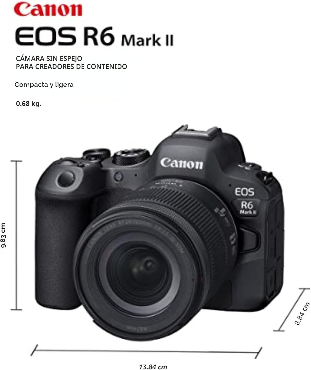 Canon EOS R6 Mark II Cámara sin espejo con lente RF24-105mm F4-7.1...