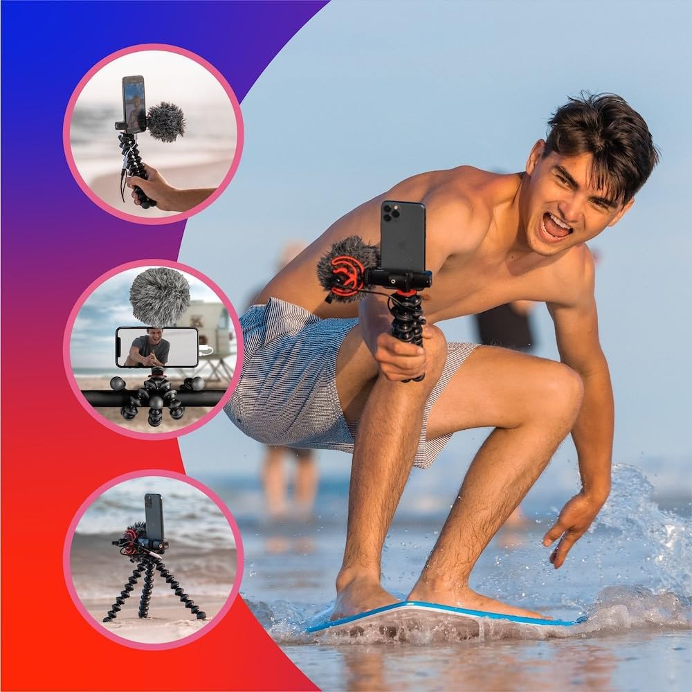Joby - GorillaPod Creator Kit - Trípode, micrófono y luz - Configur...