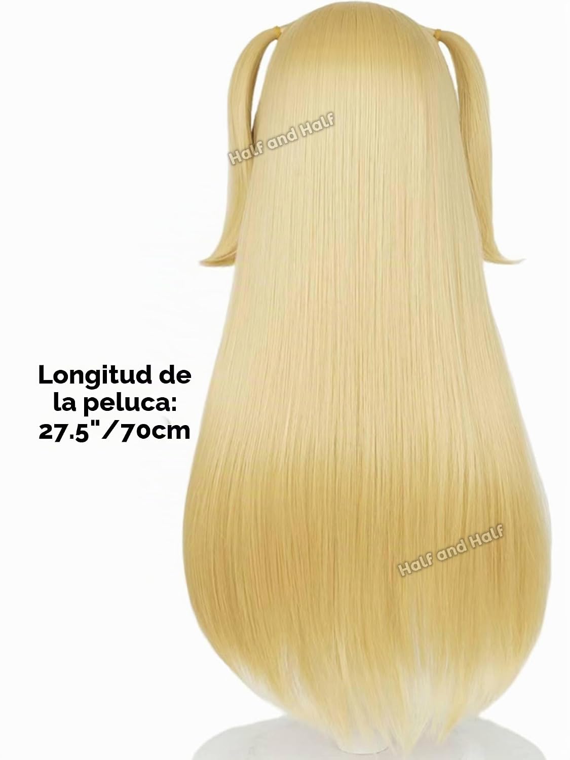 MisaAmane - Peluca larga para cosplay, peluca rubia de anime con fl...