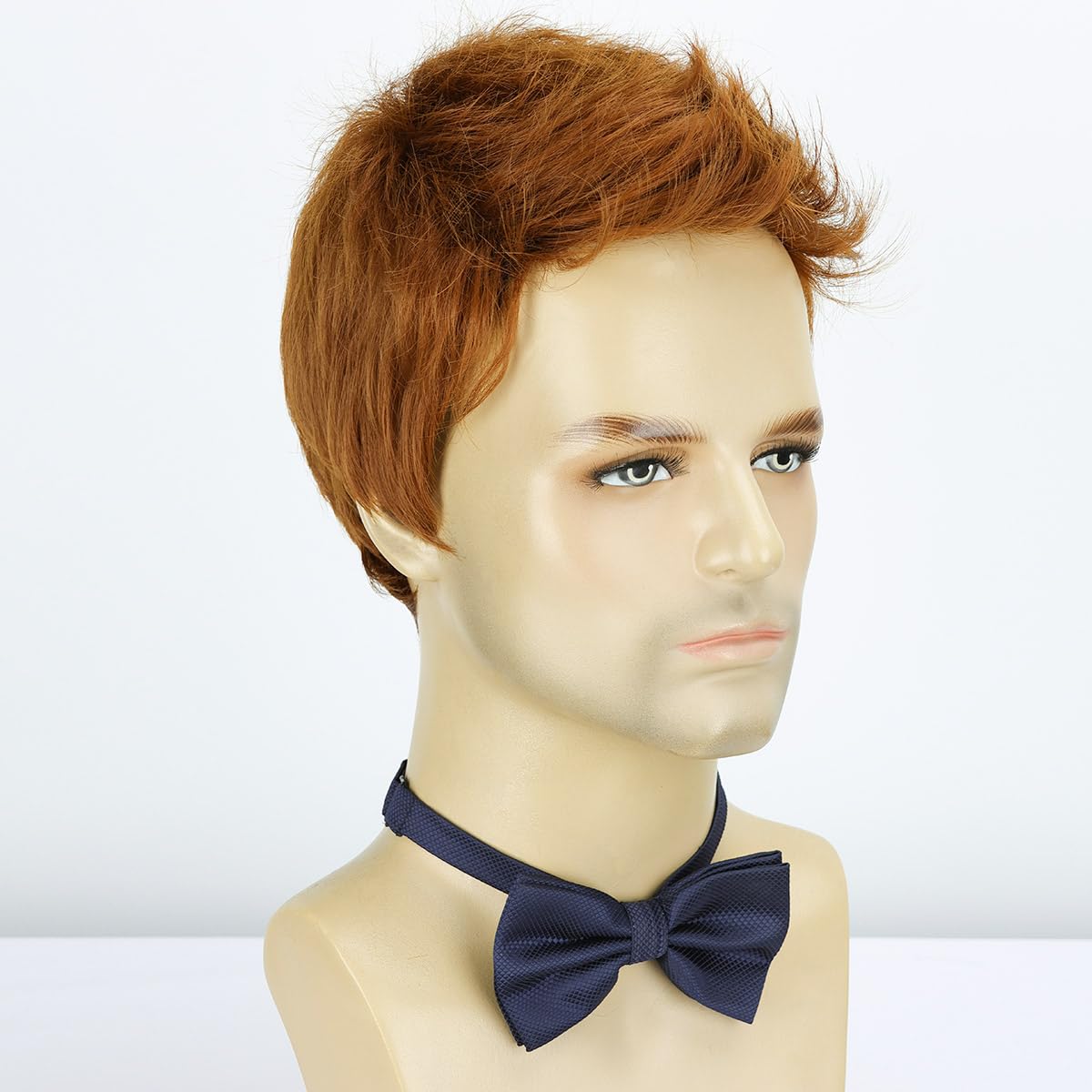 BEAUTY FLAG peluca corta de pelo naranja para hombre, peluca sintét...