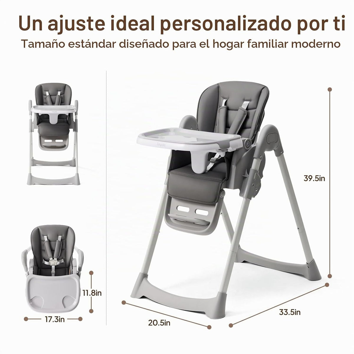 Tinyiota Sillas altas 4 en 1 para bebés y niños pequeños con ruedas...