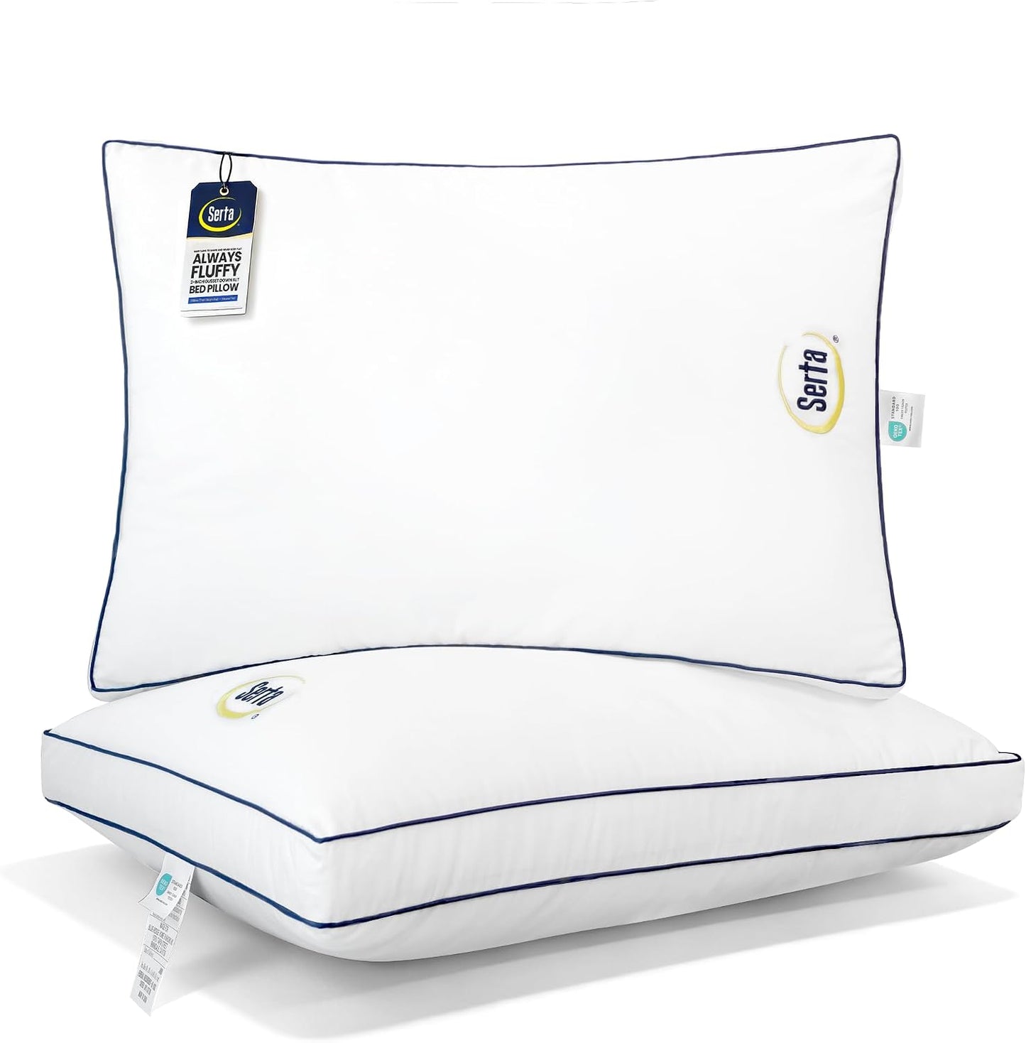 Serta Juego de 2 almohadas para cama de hotel, tamaño Queen, tamaño...