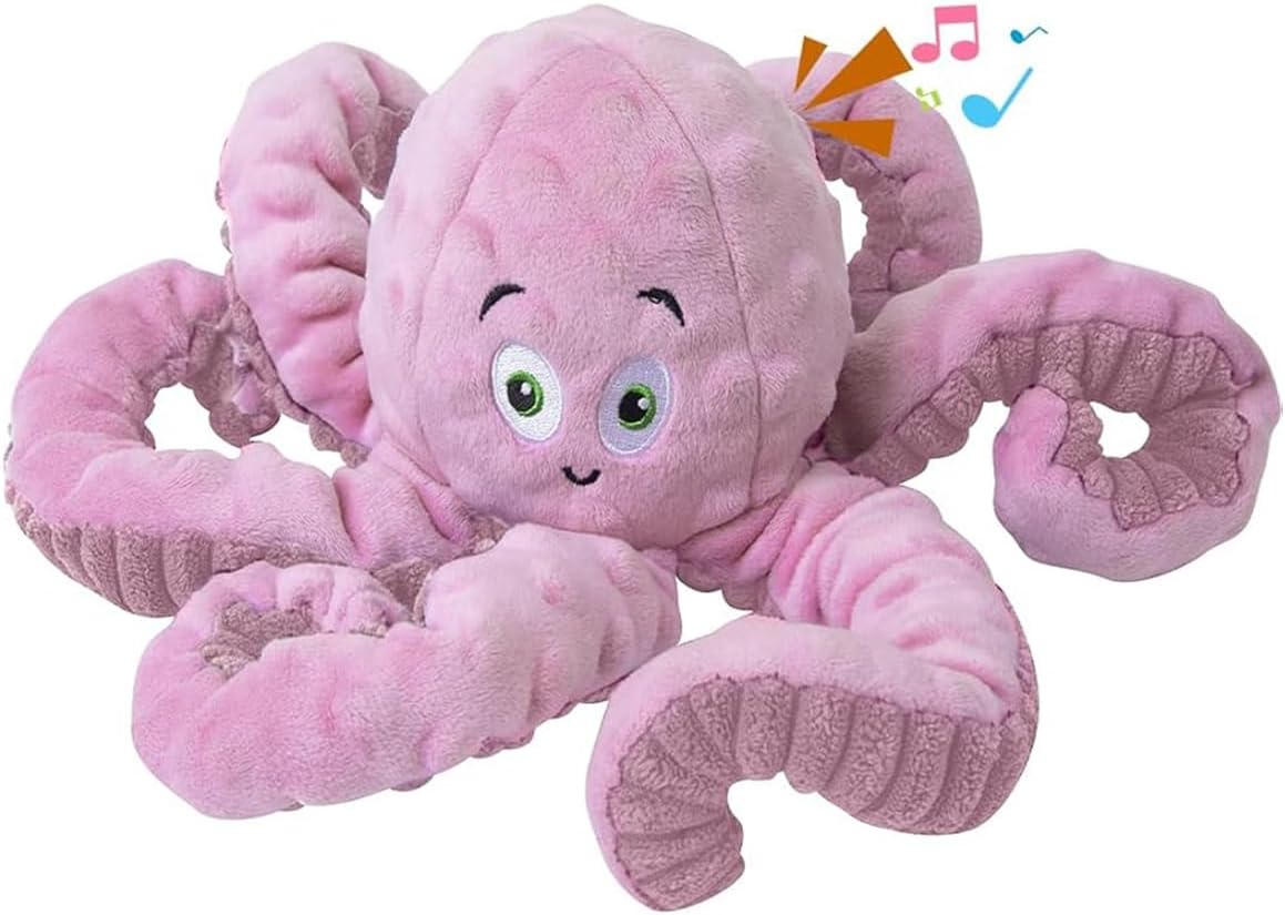 BUYPOW Juguetes chirriantes para perros, pulpo, juguetes de felpa r...